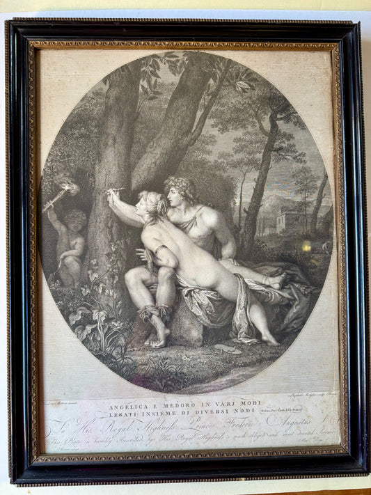 Angelica e Medoro in Vari Modi Legati: Insieme di Diversi Nodi (1795)
After Theodorus Matteini | Engraved by Raphael Morghen