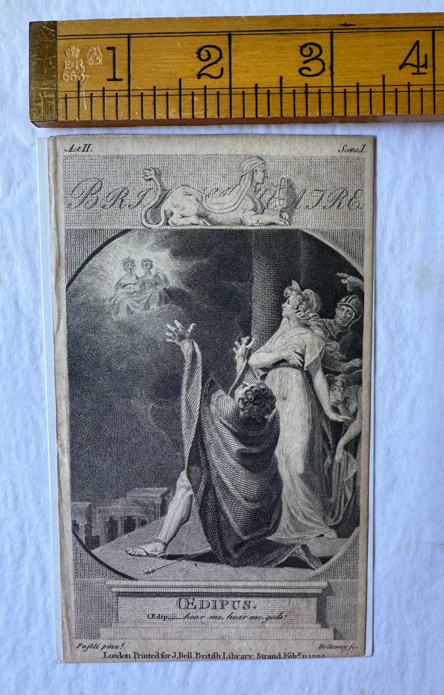 OEDIPUS Act II, Scene I - Engraving after Henry Fuseli