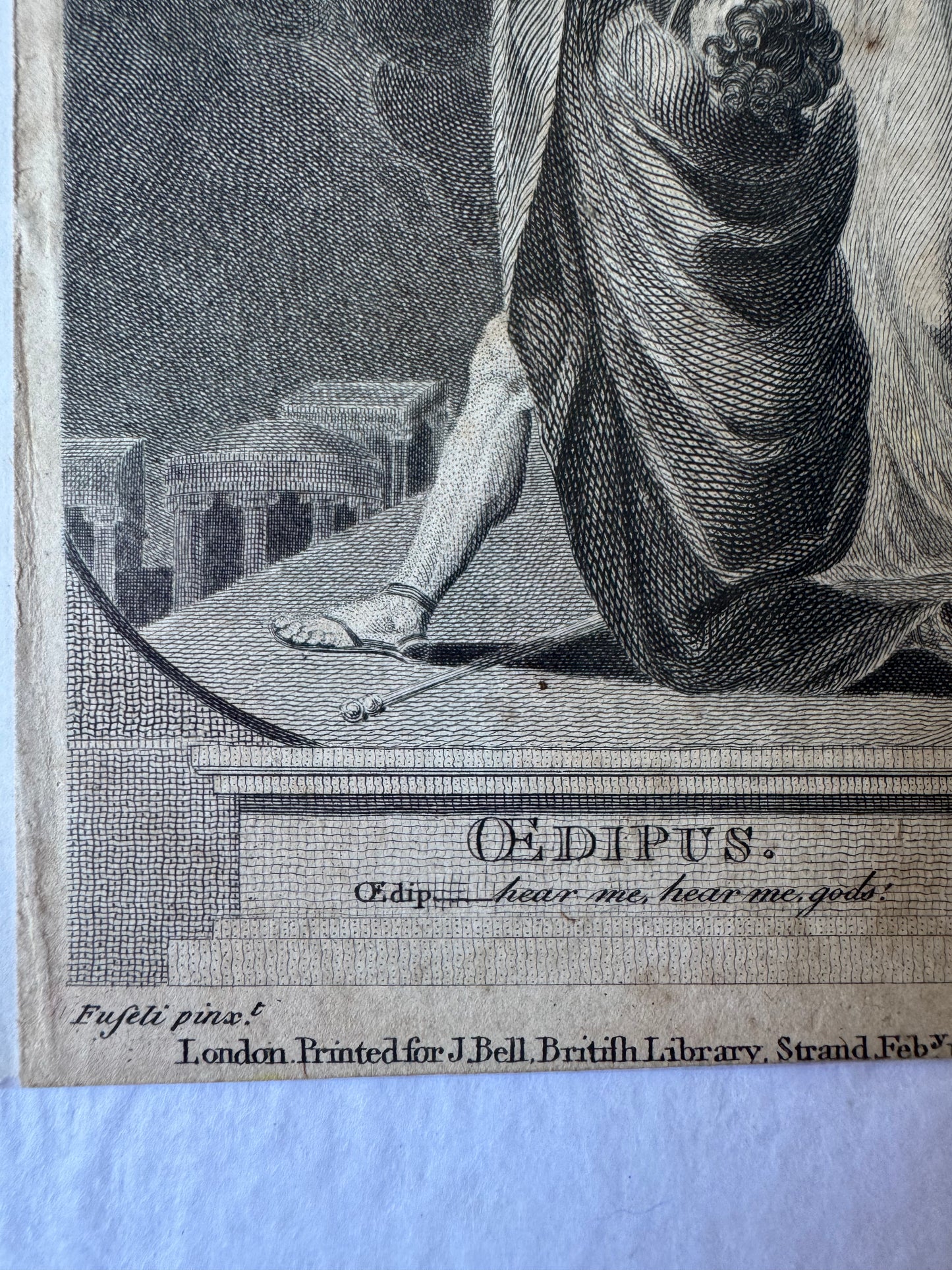 OEDIPUS Act II, Scene I - Engraving after Henry Fuseli